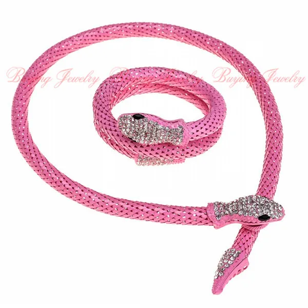 Винтаж подарок ювелирные изделия 9 Цвета 2 стиля себе змея Мода цепи кристалл