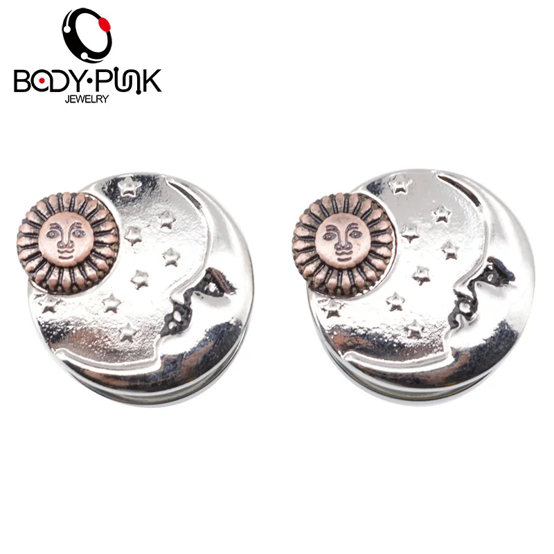 2 шт. туннели из нержавеющей стали с заглушками для пирсинга|plugs and tunnels|body piercing