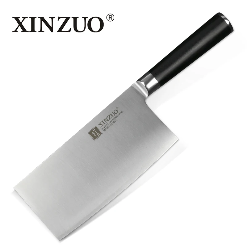 XINZUO 7 ''большой китайский мясницкий нож 3 слоя 440C плакированный кованый немецкая нержавеющая сталь миккарта ручка кухонные ножи инструменты для приготовления пищи - Цвет: He SLICING Knife
