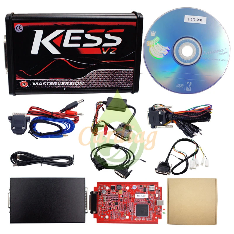 2018 выхода онлайн KESS V2 V5.017 V2.47 красный ЕС OBD2 менеджер Тюнинг Комплект KTAG V7.020 4