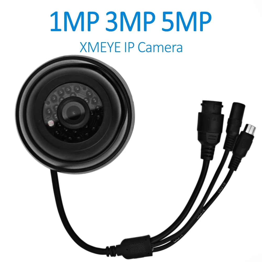 Doerguin начального уровня H.265 1MP 3MP 5MP Крытый Купол Onvif IP камера с черным ИК LED и аудио в