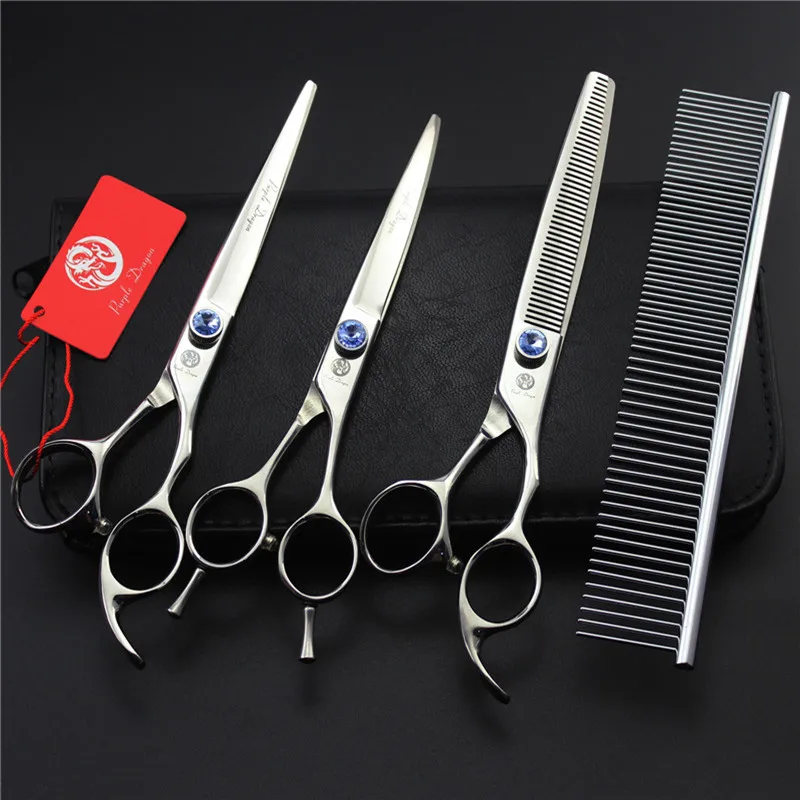 Профессиональный набор ножниц для груминга собак фиолетового дракона 7/8 дюйма