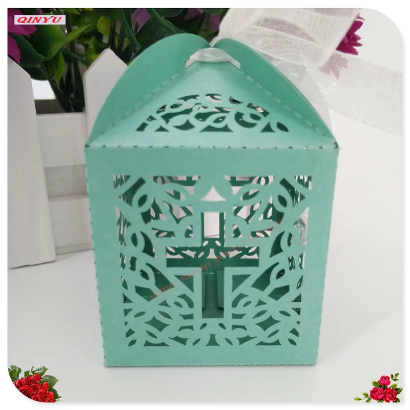 10 шт. лазерная резка слона полый крест форма Подарочная коробка подарок