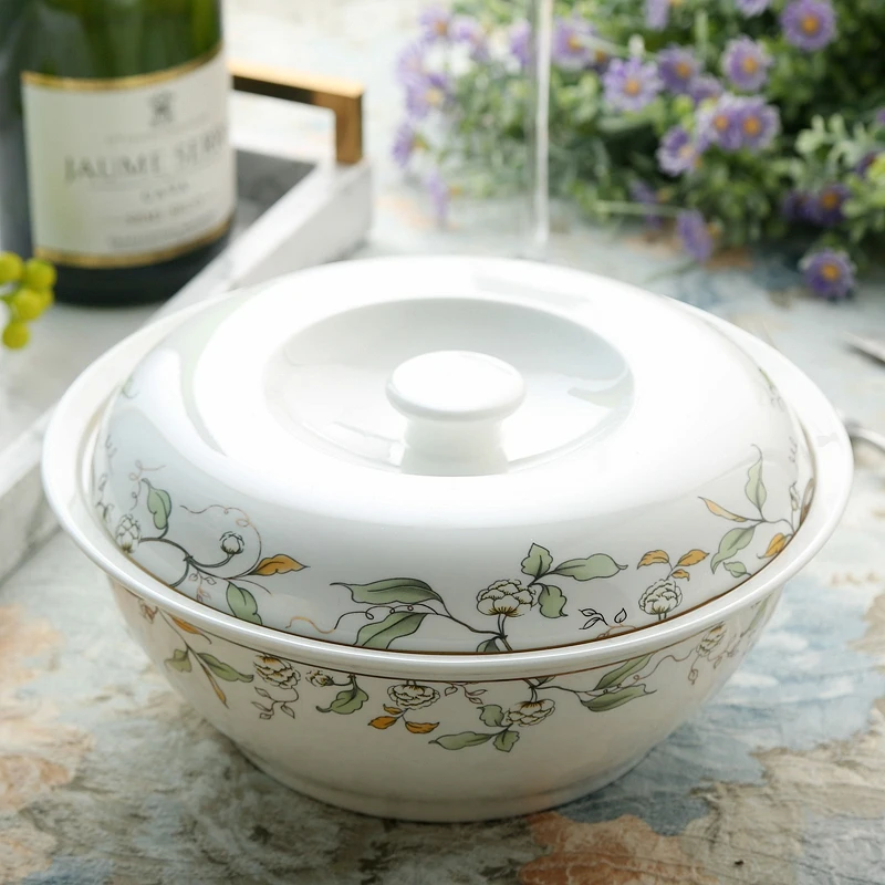 9 дюймов покрашенные волнистые и листья повязка из костяного фарфора potes