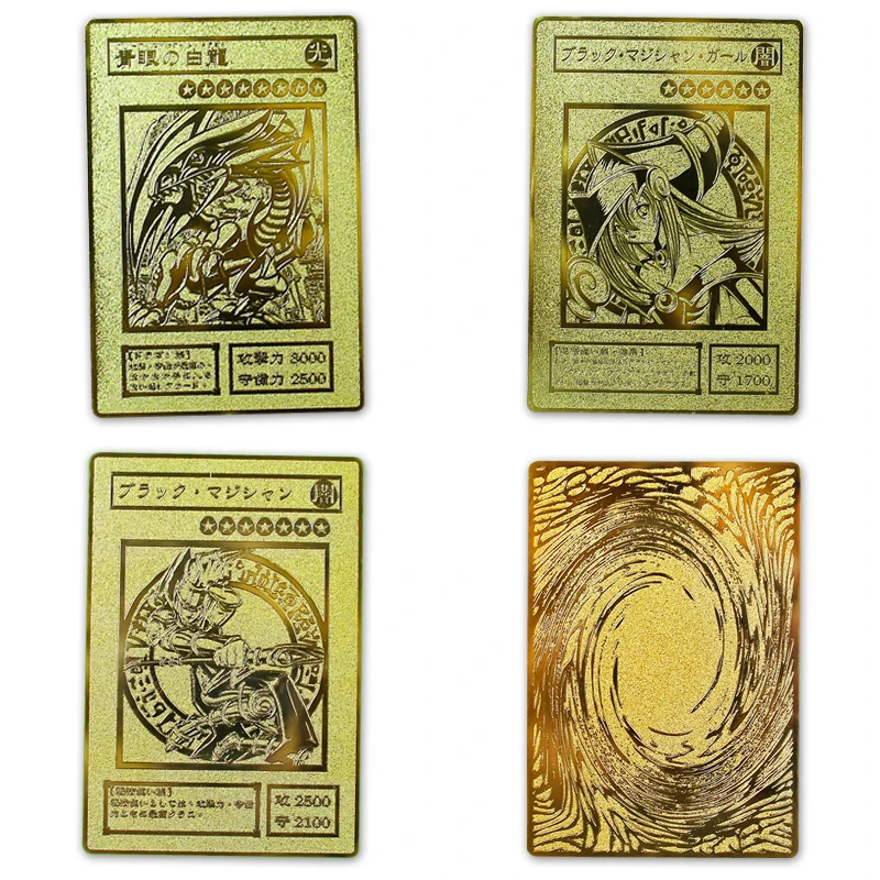 Новые золотые карты YU GI OH Metalen игрушки кафе японский Золотой глаз Witte Draak VOL Edition