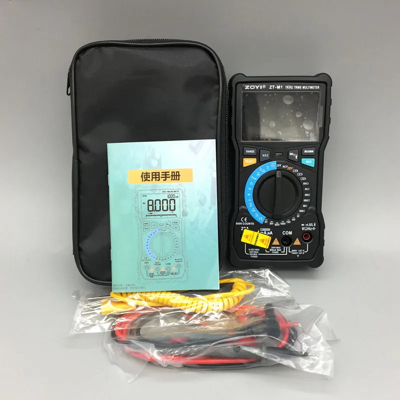 ZOYI ZT-M0 ZT-M1 True-RMS Digital Multimeter Auto/Manual 6000 Counts With Analog Bar Graph AC/DC Voltage Ammeter Current Ohm T