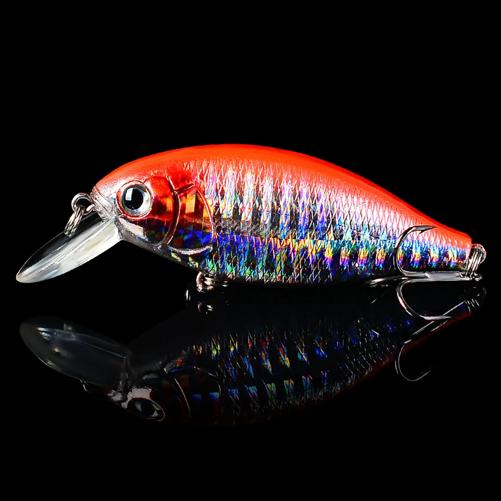 FLYBASS 1 шт. рыболовные снасти Crank bassbait 5 цветов рыболовная приманка пластиковая