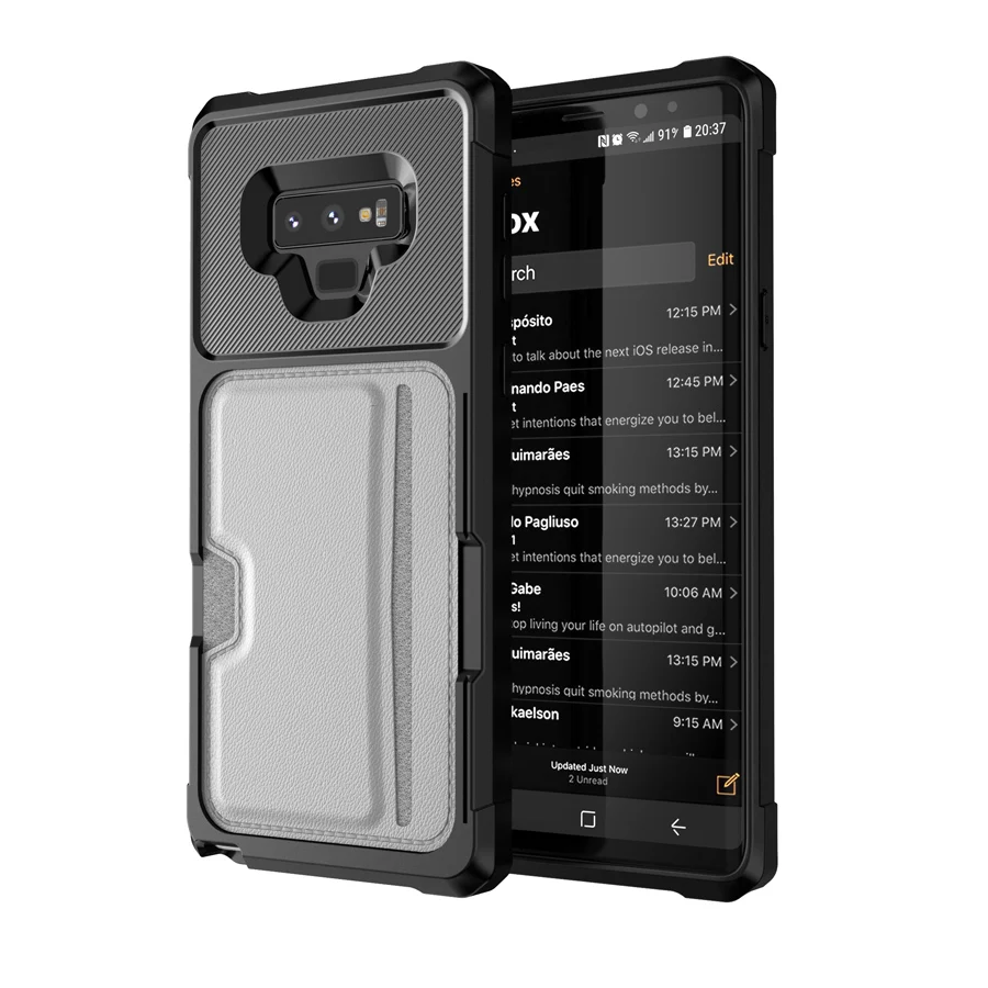 Silver IQD роскошный автомобильный Магнитный чехол для телефона для samsung Galaxy S9 Plus Note 9, защитный комплект, чехол-кошелек с отделением для карт S10 - Цвет: Silver