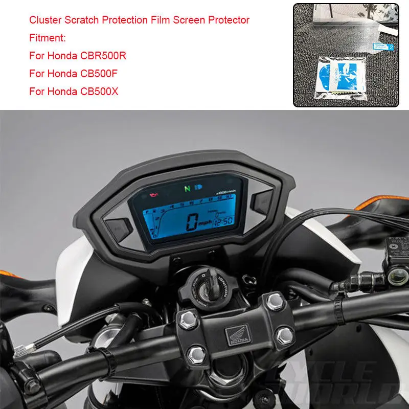 Неопределенные мотоцикл спидометр наклейка с защитой экрана для Honda CBR500 R F X CBR500R