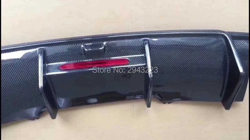 For Audi A4 Sline S4 A4 B9 Sedan 4Door- Carbon Fiber Rear Diffuser Bumper Spoiler Guard Protector Skid Plate Cover
