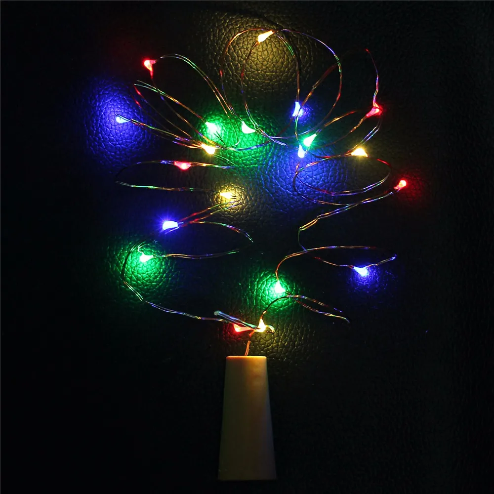8 шт. для 2 м 20LED лампа в комплекте с батареей пробка форме бутылки затвор свет