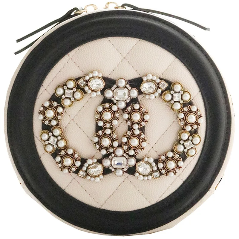 Дамские сумочки 2020 женские сумки мессенджеры черные с жемчугом и стразами