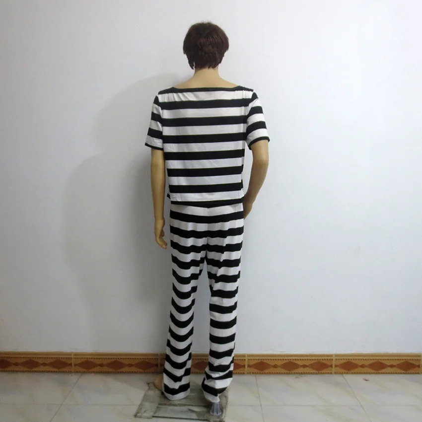 Цельный Багги тюрьма костюм Рождественская вечеринка Хэллоуин униформа наряд