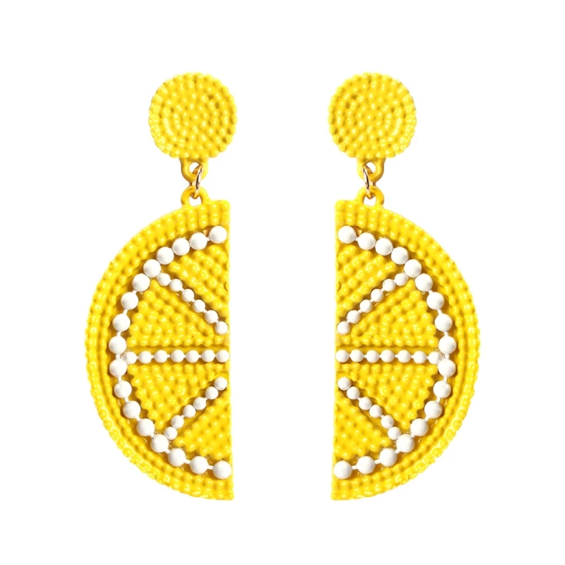 Lalynnlys Cute Cherry Watermelon Pineapple Drop Earrings New Fashion Rhinestone Fruit Dangle Earrings Ear Accessories Hot E60491 - Окраска металла: 10