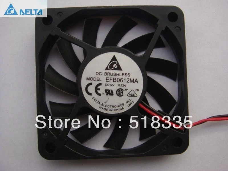 Для delta EFB0612MA 6 см 60 мм 6*6*1 см 60*60*10 мм 6010 DC12V 0.12A совершенно новый двухполосный двухрулонный вентилятор