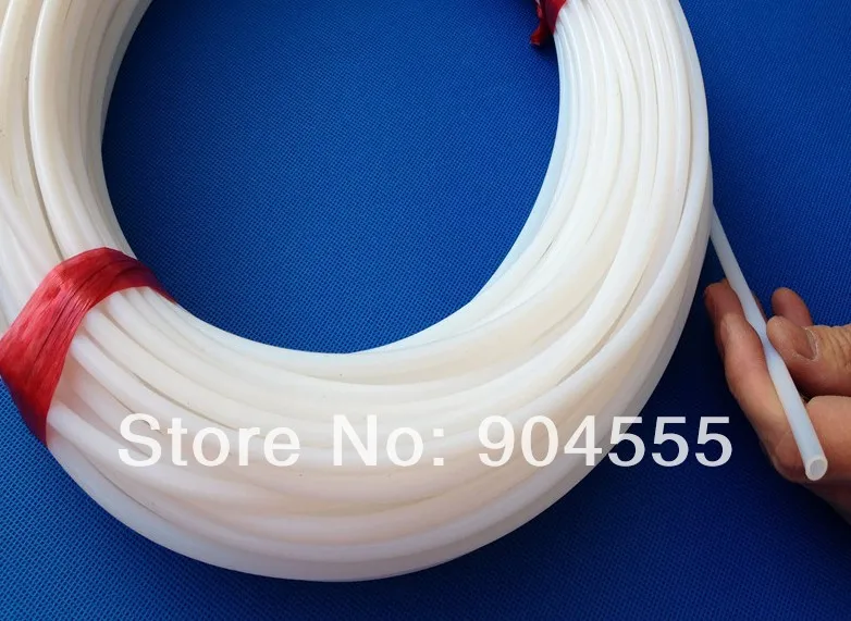 Высококонцентрированная озоновая Трубка PTFE, тефлоновая труба, политетрафторэтиленовая трубка ID 4 мм, od6мм(4X6 мм) белого цвета