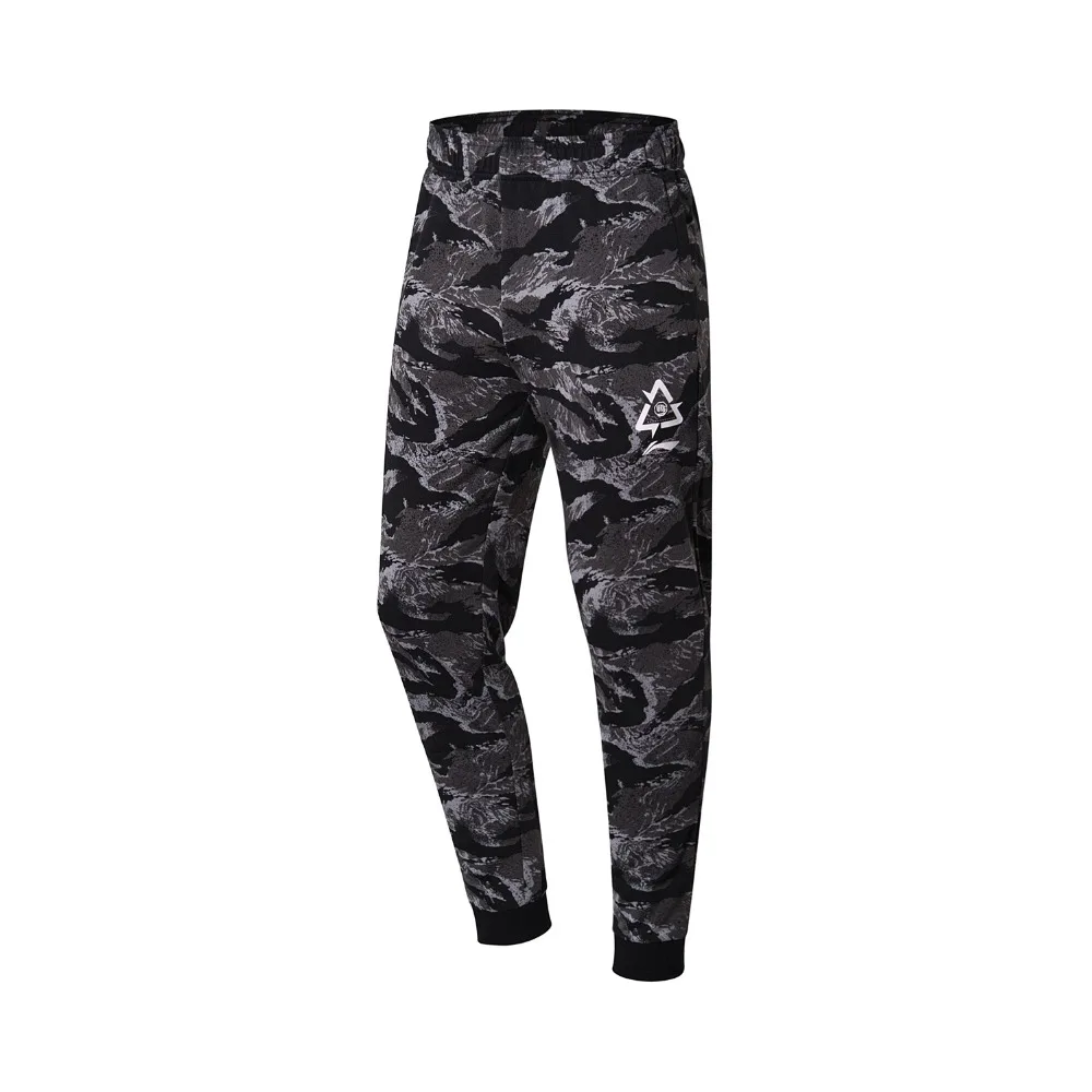 Li-Ning мужские баскетбольные штаны BAD FIVE, хлопок, стильные брюки с принтом, обычные спортивные штаны с подкладкой AKLN243 CJAS18