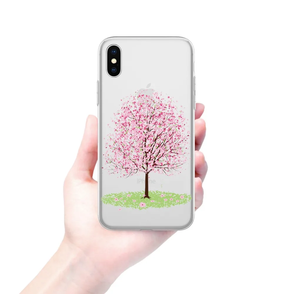 Пикантные цветочный узор Мягкий ТПУ силиконовый чехол для телефона iphone XR X XS Max 6