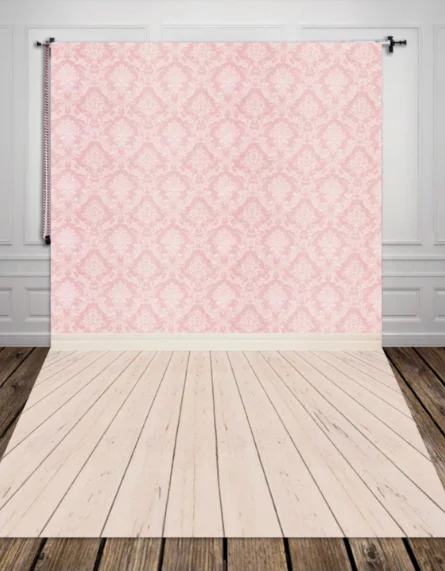 5x10ft хлопок полиэстер Фон фотографии Розовый с Дамасским орнаментом обои фонов
