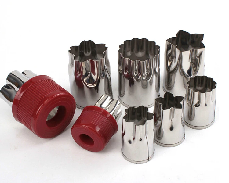 8pcs/Set Stainless Steel Puzzle Fruit Vegetable Cutter Kitchen Tools Mold Flower Shape Cookie Fondant Pastry Mould Accessories | Дом и сад