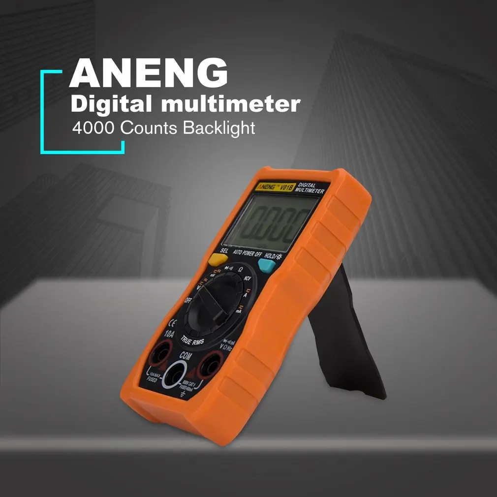 ANENG V01B NCV ЖК-мультиметр AC/DC Вольтметр Амперметр True RMS диодное Сопротивление Частота тестер удержания данных Автоматический диапазон