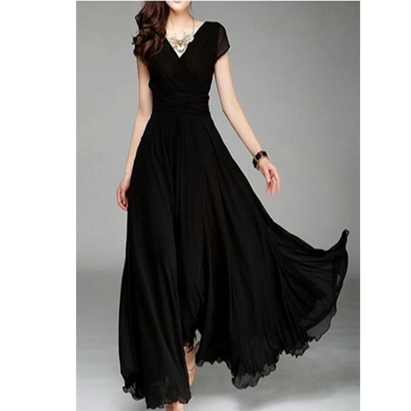 2019 элегантное вечернее платье Платье для вечеринки с коротким рукавом Boho шифон