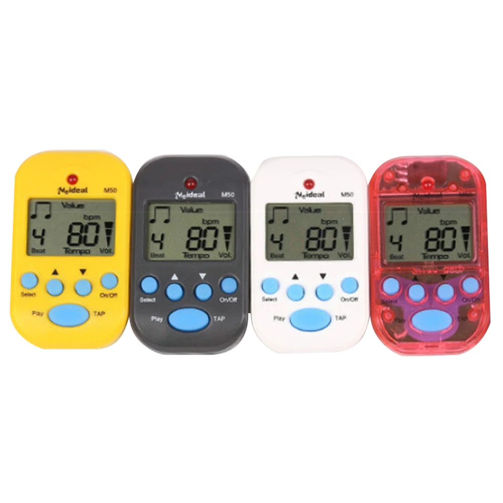 M50 Digital Tuner Guitar Metronome LCD Display Clip On Rhythm Piano Electronic Universal Violin Pitch Generator Mini Accessories