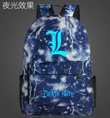 Высокое качество Lumious Death Note Рюкзак для мальчиков и девочек школьные сумки для подростков Оксфорд рюкзаки супер качество - Цвет: G