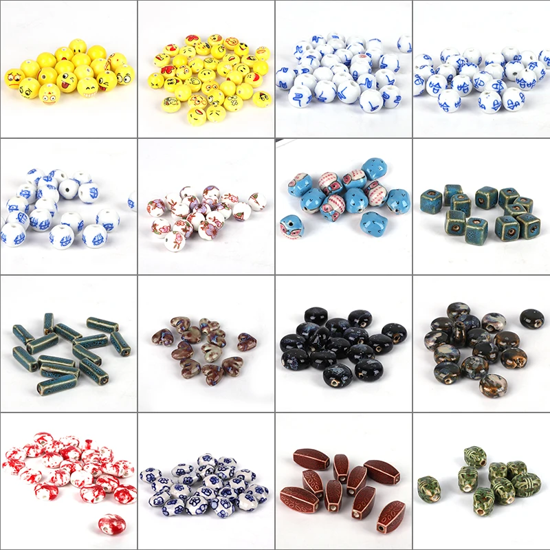 Nicebeads 8-17 мм разные цвета 1 шт. цветок глазурь керамика разделитель россыпью бусины