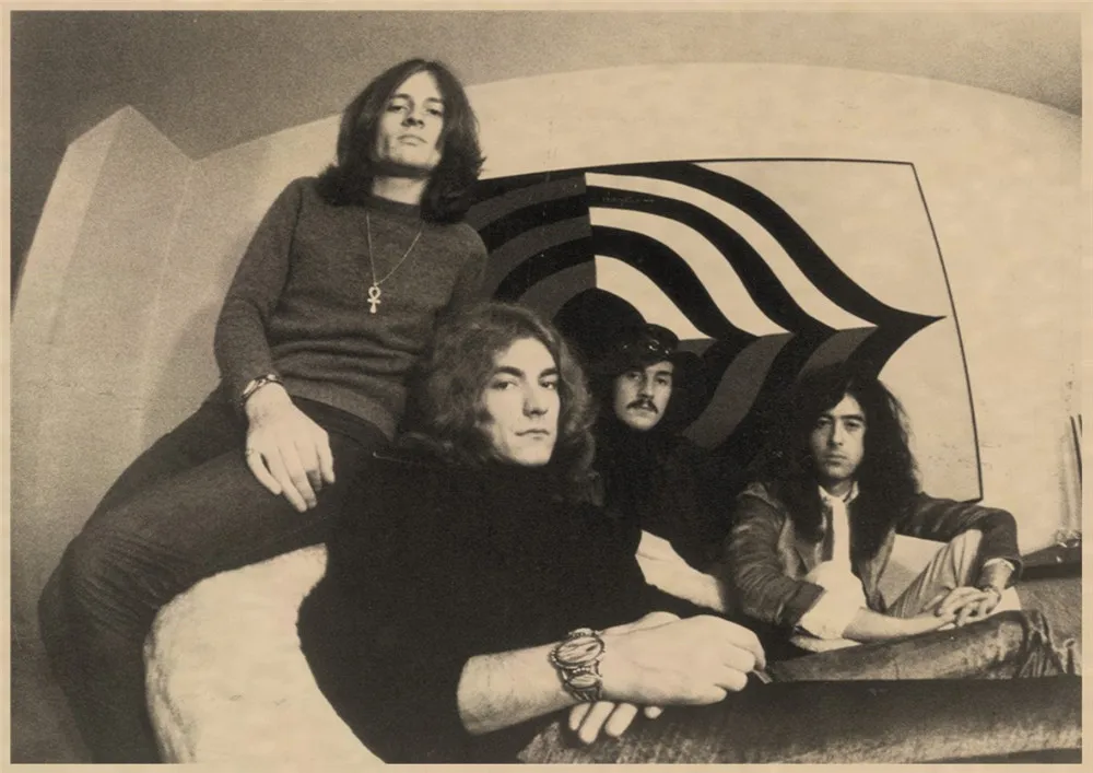 Led Zeppelin рок-музыка постеры/Led Zeppelin музыка классический постер Винтажный стиль стены крафт-бумага плакат домашний художественный бренд - Цвет: 10