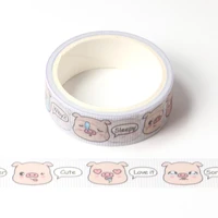 cute animal lovely pig masking washi tape decorative adhesive tape decora diy scrapbooking tape label stationery