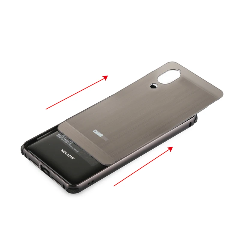 Чехол для AQUOS S2 5 дюймов матовая задняя крышка жесткий чехол с металлическим