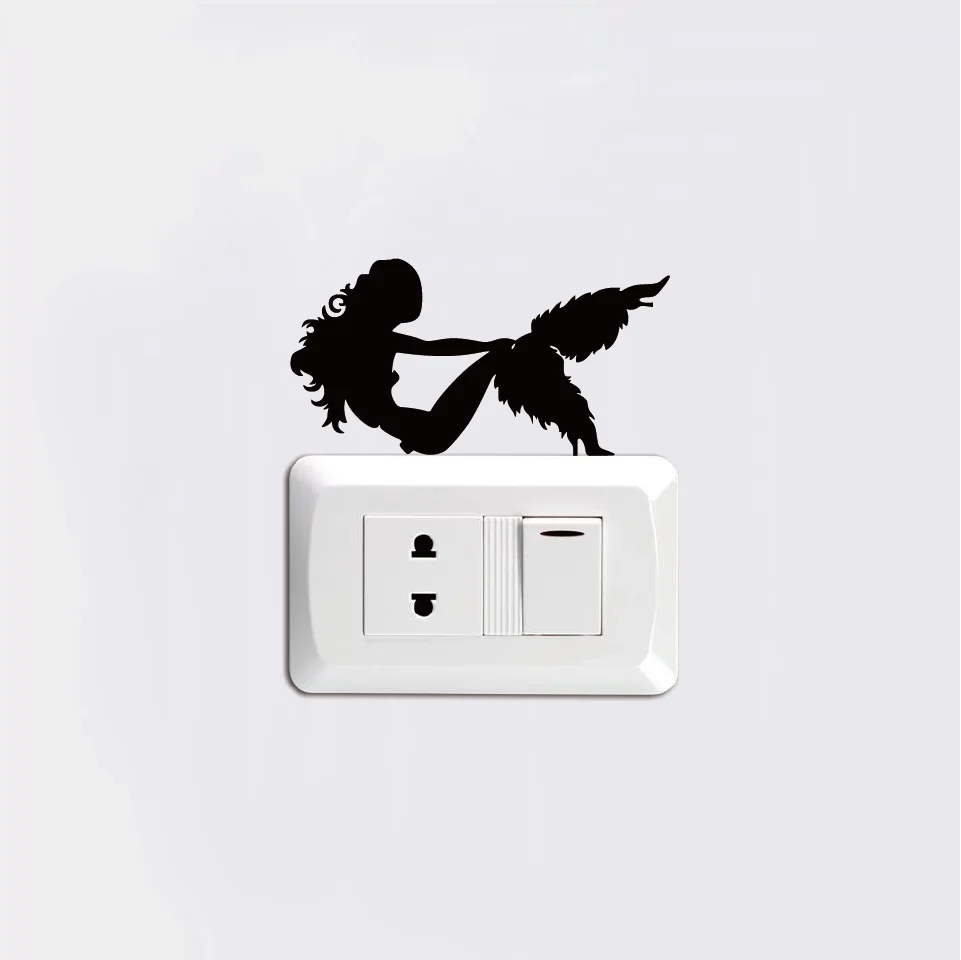 Сексуальные русалки виниловые Сменные наклейки креативный мультфильм стикер