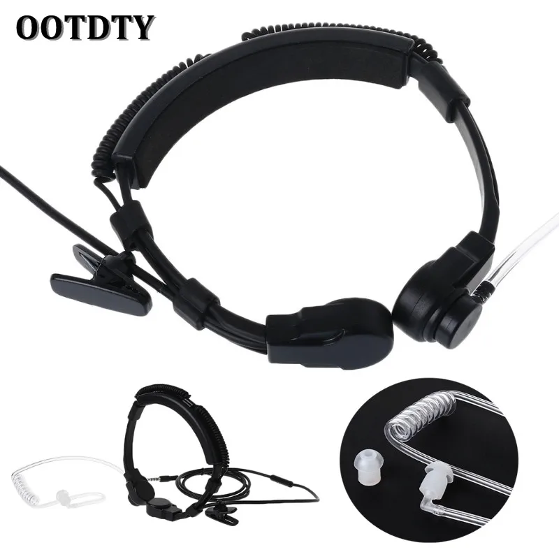 OOTDTY наушники-вкладыши 3 5 мм Тактический Горло микрофон скрытый акустический
