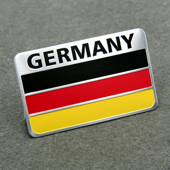 

10 Pcs Aluminum Luxury New Germany Flag Car Emblems Badge Sticker car body Decoration 80*50mm Car Styling