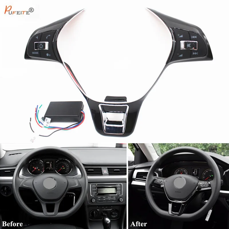 PUFEITE Многофункциональная кнопка рулевого колеса для Volkswagen golf polo passat