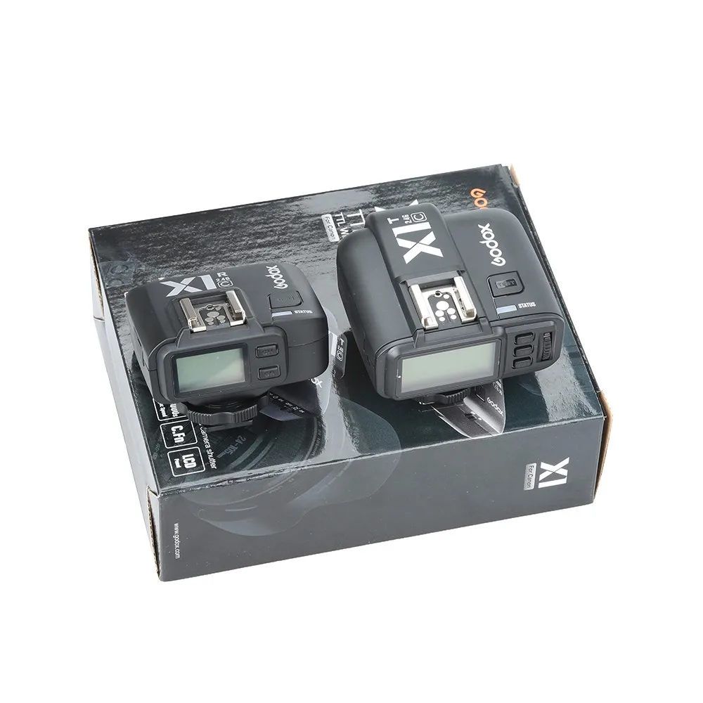 Godox X1C ttl 2 4G Беспроводной передатчик + приемник-2 шт.) триггера для вспышки Canon D800 D3X D3