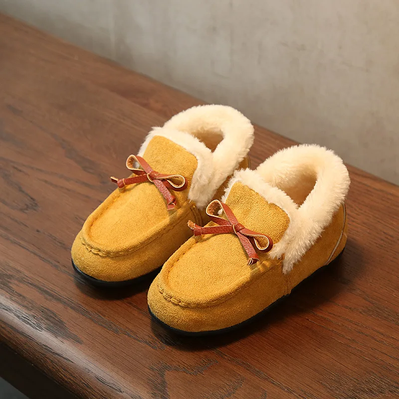 Детские зимние туфли-лодочки коллекция 2018 года плотные туфли на плоской подошве