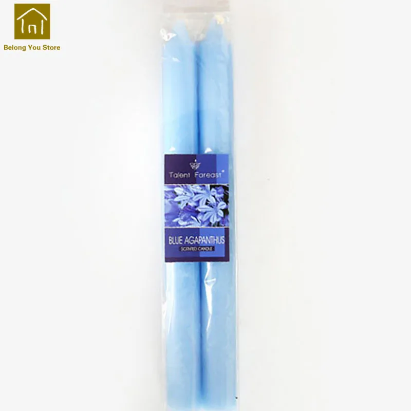 2 Pcs Love Flower Длинные бездымные ароматические свечи для дома, столовые аксессуары при свечах, восковые декоративные свечи JKK141 - Цвет: 2 Pcs Love Flower