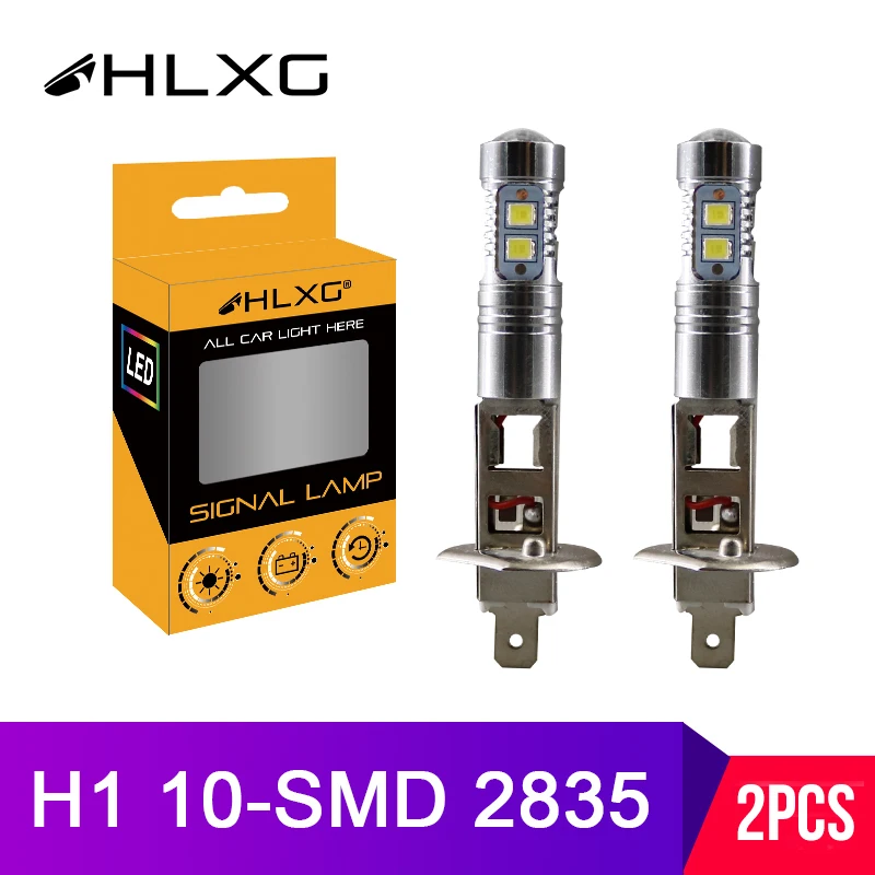2 шт. H1 светодиодный лампы 10SMD 2835 50 Вт высокой мощности Мощность супер яркие