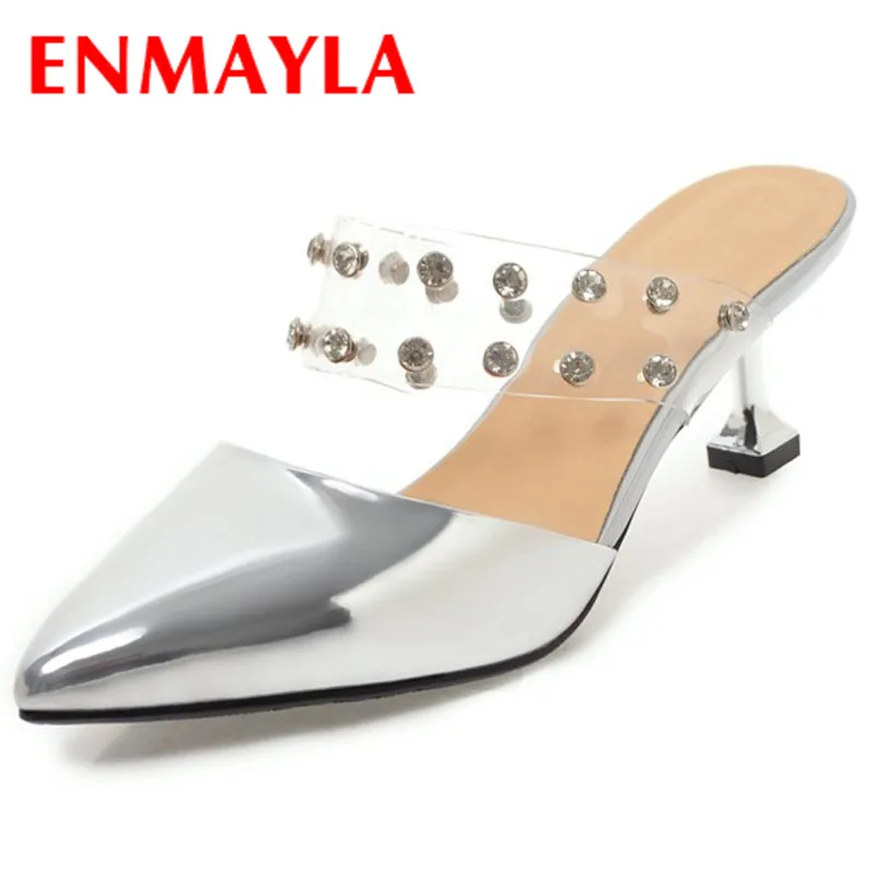ENMAYLA/Новые модные и стильные белые туфли женские на высоком каблуке Летние