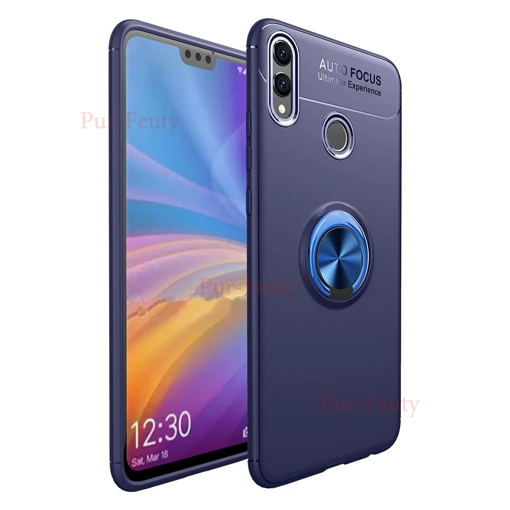 Чехол для huawei Honor 8X X8 JSN L21 L22 L23, роскошное магнитное кольцо, Мягкая силиконовая задняя крышка из ТПУ для Honor8X JSN-L21 JSN-L22