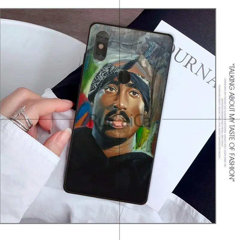 Ruicaica 2pac Tupac Amaru Shakur maveli Custom Photo мягкий чехол для телефона Xiaomi mi Mix 2 S 6 8 8SE Note 3 Red 5
