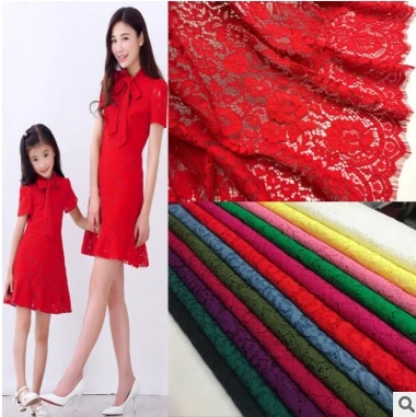 

1.5 * 1.5 m Lash Embroidery Lace Fabrics Cotton Cord French Lace Fabric Guipure Nigeria African Lace For Wedding Dress
