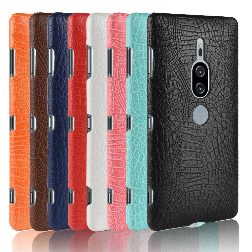 

subin For Sony Xperia XZ2 Premium 5.8inch Case Luxury Retro Crocodile Leather Hard Cover For Sony Xperia XZ2 Premium Phone Cases