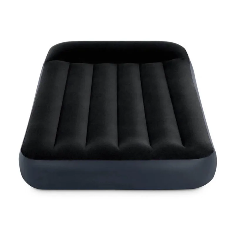 INTEX 66767 99*191*30 см для одного человека, Высококачественная Флокированная воздушная кровать, встроенная подушка, надувной коврик, надувной матрас, коврик для кемпинга