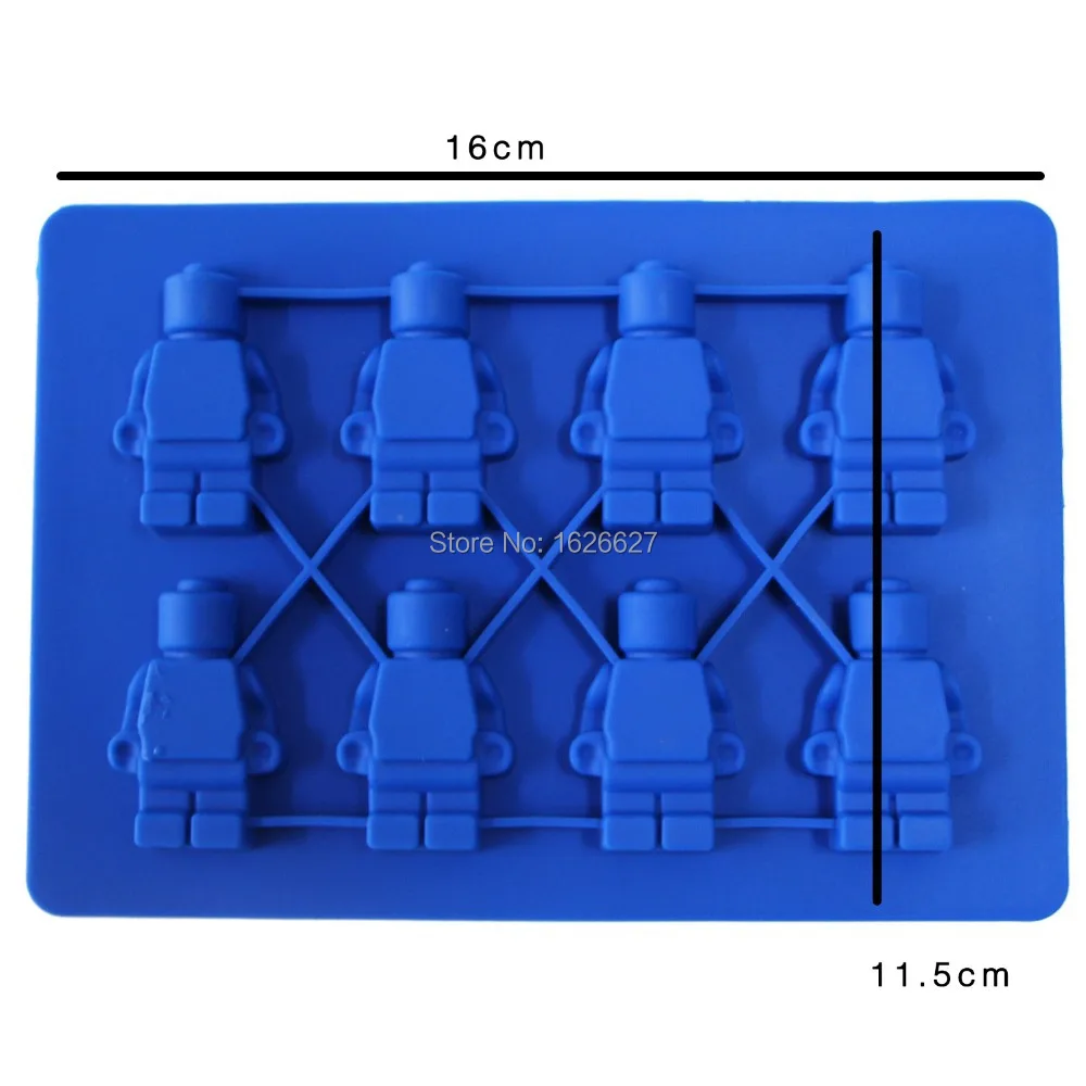 Силиконовая форма 8 шт. силиконовая в виде робота для мороженого инструменты ванн