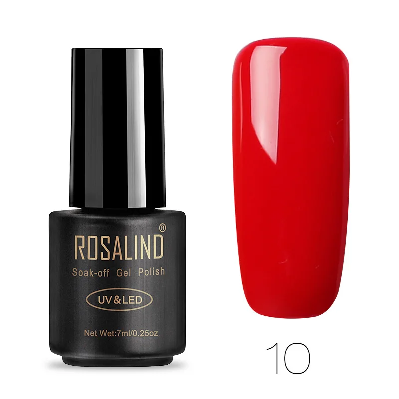 10 ROSALIND набор гель-лаков для ногтей 58 Vernis полуперманентный УФ 7 мл маникюр Дизайн ногтей для гель гибрид исчезает поли гель лак - Цвет: 10