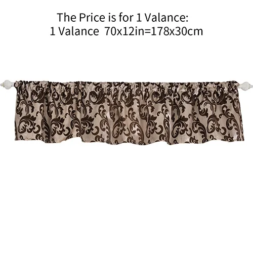 1 valance 178x30cm NAPEARL деревенские декоративные кухонные занавески Висячие гранулы изготовленные Швейные шторы для окон балдахин и ярусов классические короткие капли - Цвет: 1 valance 178x30cm