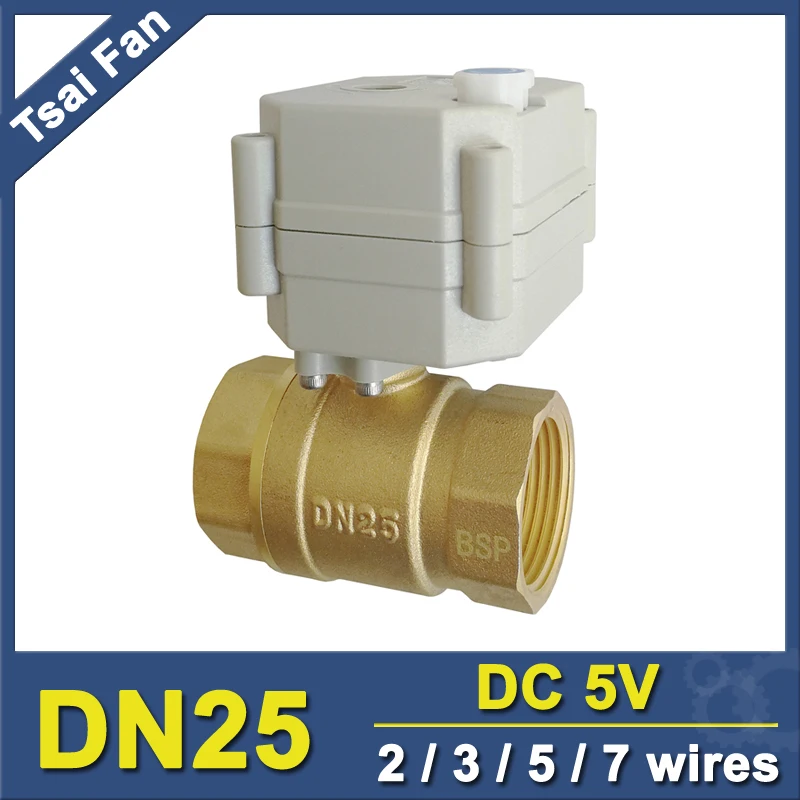 TF25 B2 B DN25 1 &quotBSP/NPT 2 сторонний латунный Мини моторизованный клапан с ручным